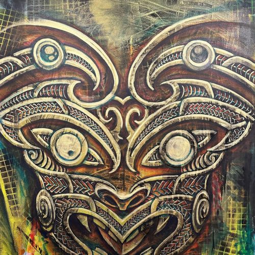 Abstract Mask Paddern Canvas