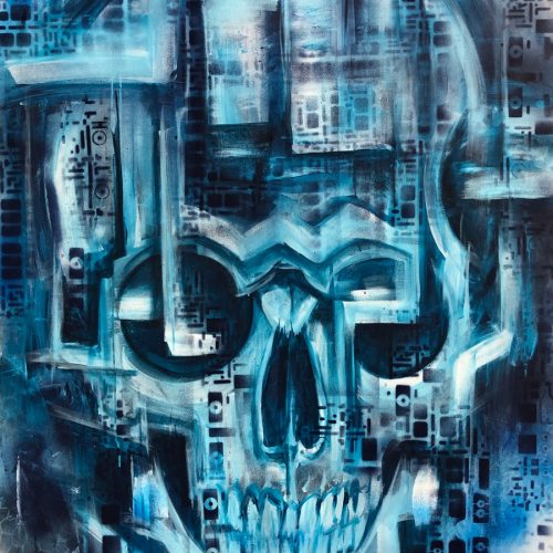 Abstract Paddern Skull Canvas